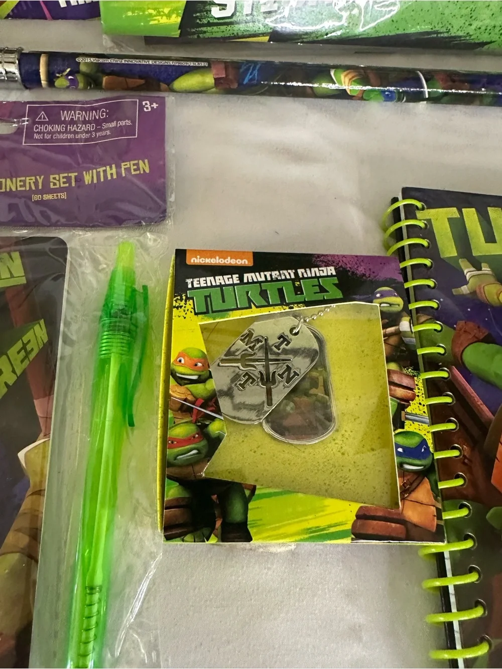 Teenage Mutant Ninja Turtles TMNT Necklaces, Stationery, Lunch & Activity Set
